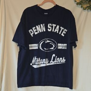 Vintage Blue Short Sleeve Tee with Penn State Nittany Lion Logo